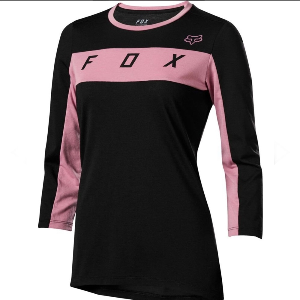 Fox Ranger Pink and Black 3/4 Sleeve Mountain Bike Jersey M